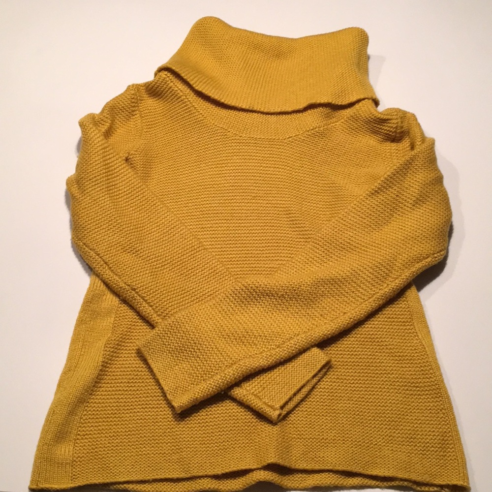 Fall Beauty, Yellow Mustard Cowl Neck